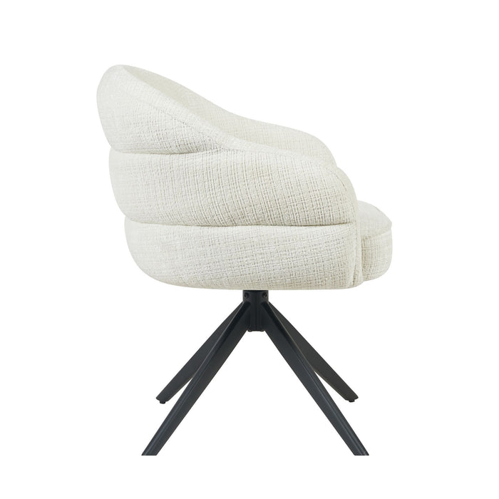 Eetkamerstoel Bella - Off White | Poot Black