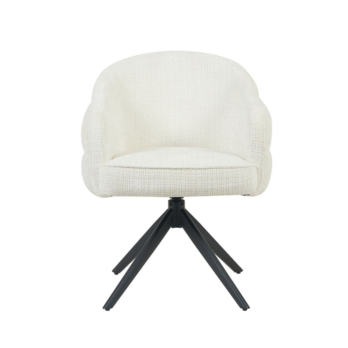 Eetkamerstoel Bella - Off White | Poot Black