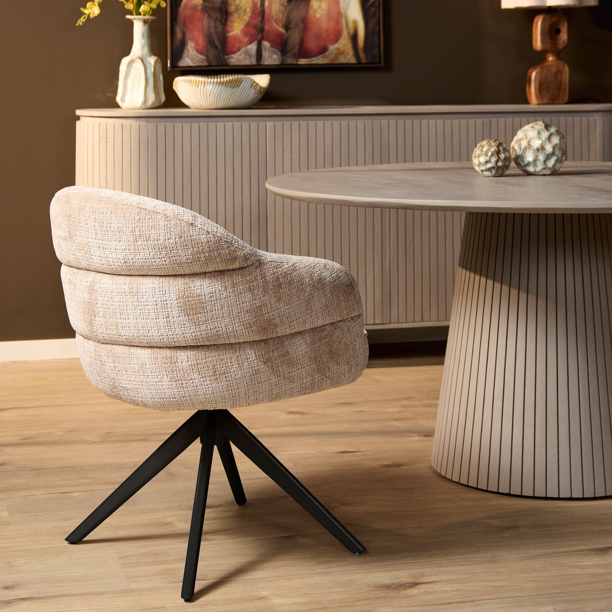Eetkamerstoel Bella Draaibaar | Beige