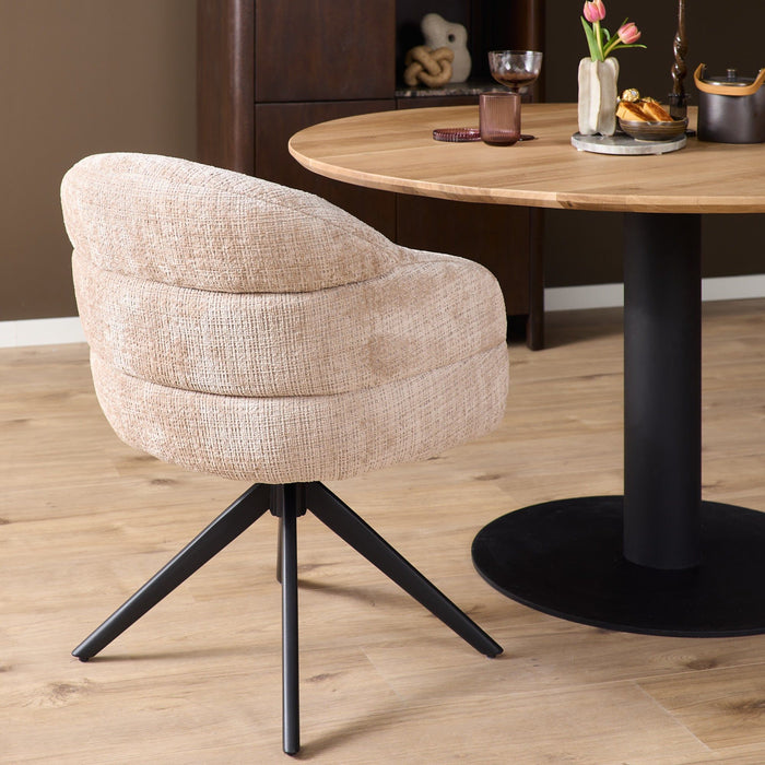 Eetkamerstoel Bella - Beige | Poot Black
