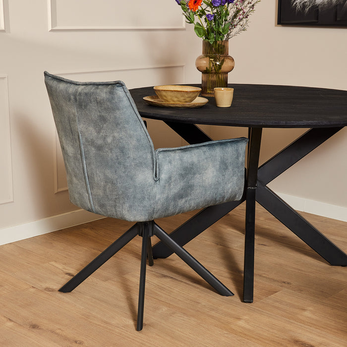 Eetkamerstoel Dani | Blauw Velvet
