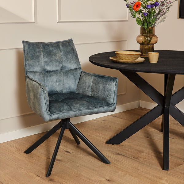 Eetkamerstoel Dani - Velvet Blauw
