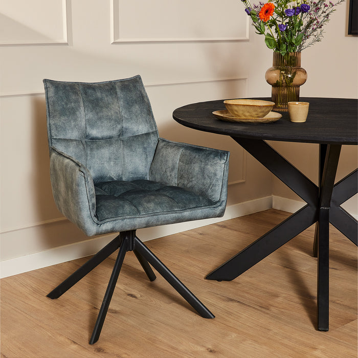 Eetkamerstoel Dani | Blauw Velvet