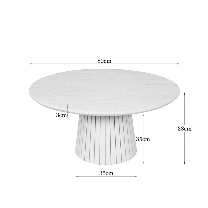 Salontafel Rond Solana | Bruin 80cm