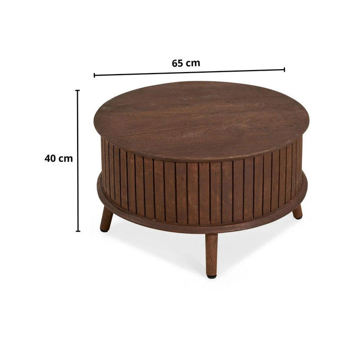Salontafel Vida Tabacco | Ø65cm