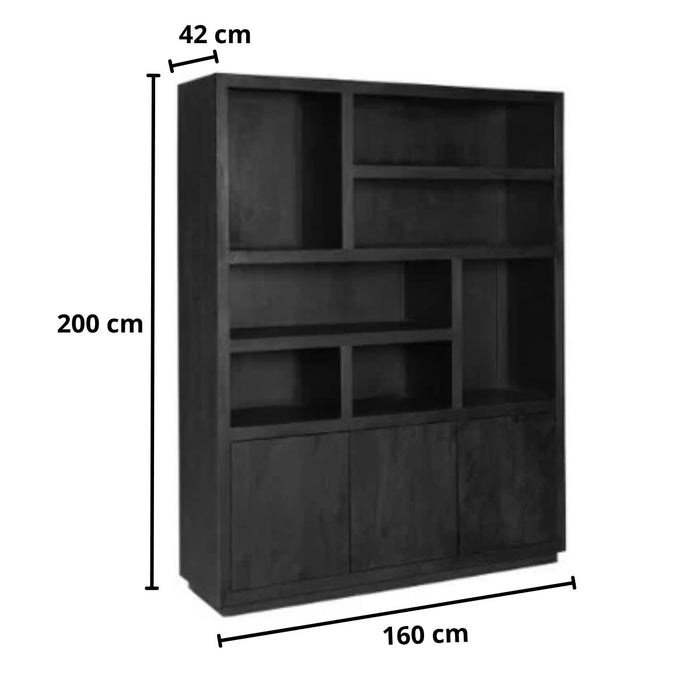 Vakkenkast Brussel | Black 160cm