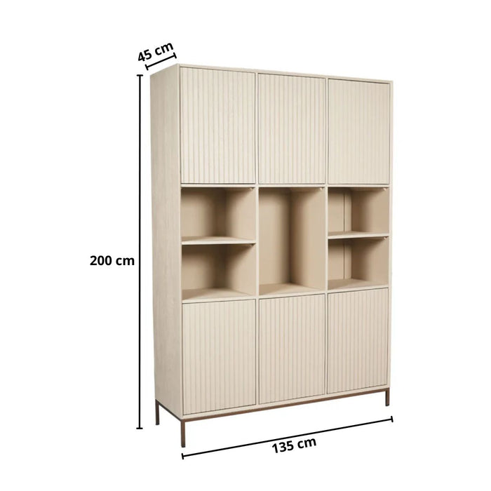 Vakkenkast Madison | Sand 135cm