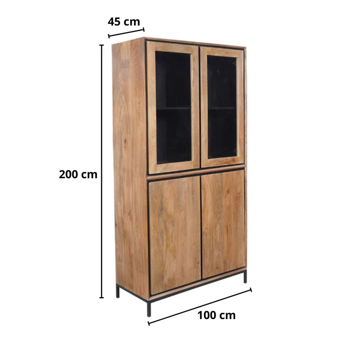 Vitrinekast RichWood | Naturel 100cm