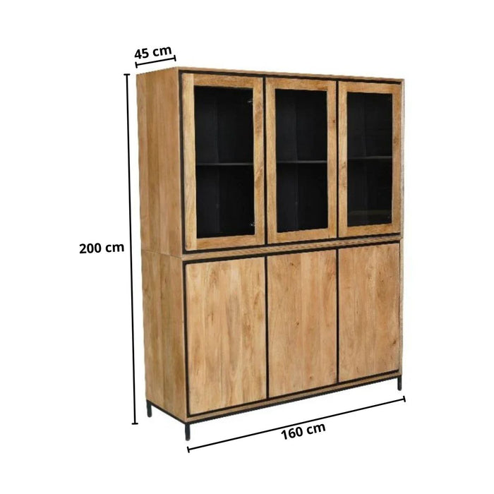 Vitrinekast RichWood | Naturel 160cm