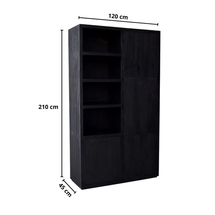 Wandkast Ramon | Zwart 120cm