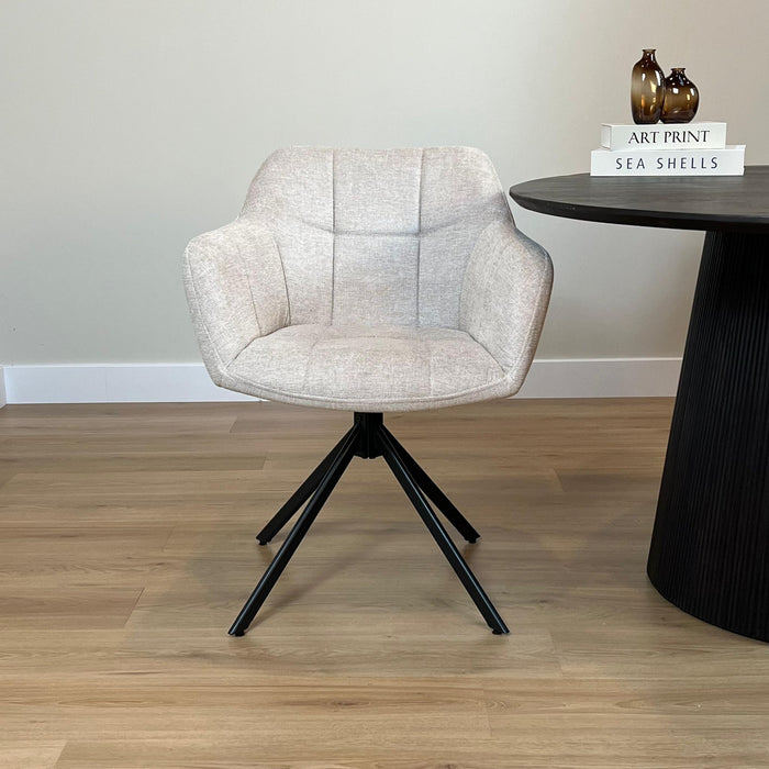 Eetkamerstoel Jesse – Linnen Beige