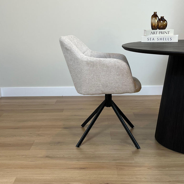 Eetkamerstoel Jesse – Linnen Beige