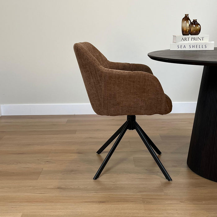 Eetkamerstoel Jesse – Stof Choco