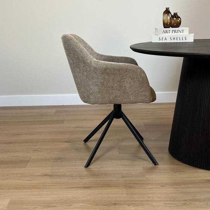 Eetkamerstoel Jesse – Linnen Taupe