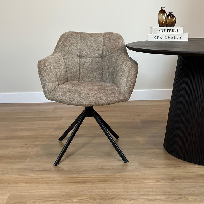 Eetkamerstoel Jesse – Linnen Taupe