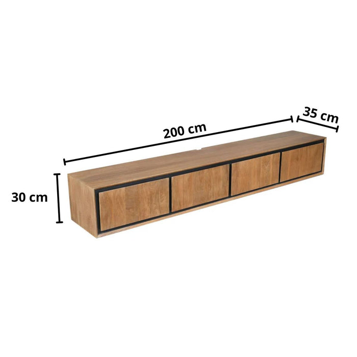 Zwevend TV-Meubel RichWood | Naturel 200cm