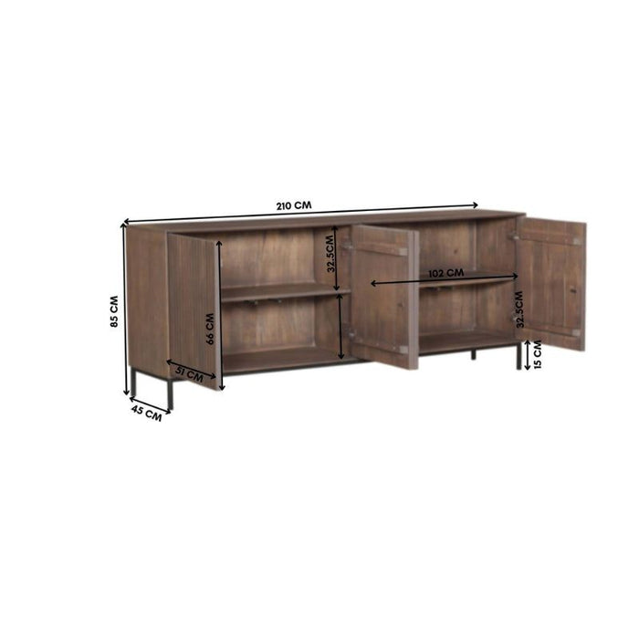 Dressoir Madison | Tabacco 210cm