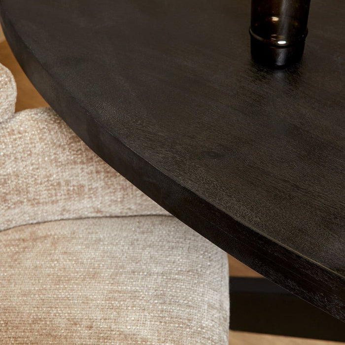 Eettafel Denver Zwart - 180cm | Ovaal