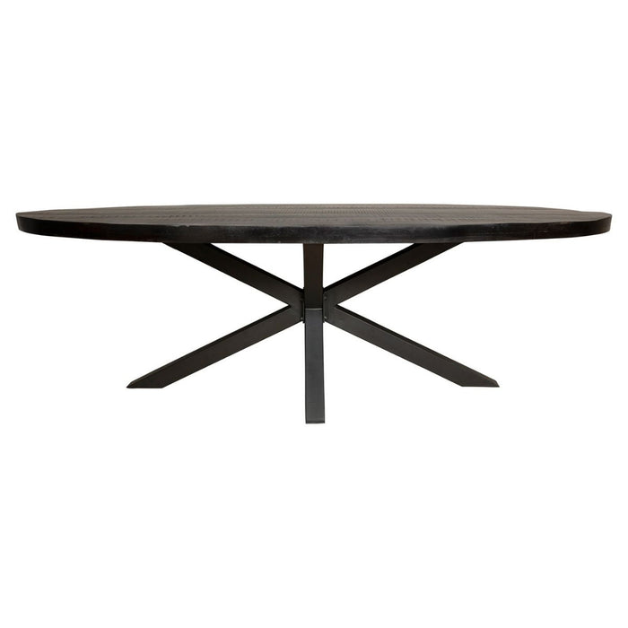 Eettafel Denver Zwart - 210cm | Ovaal