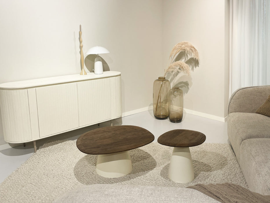 Salontafel Marron | Crème wit 86cm