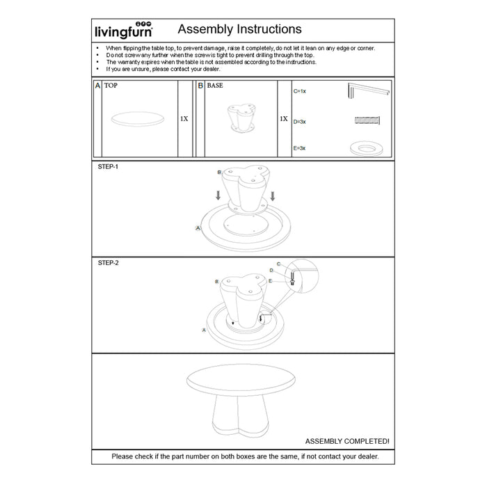 Salontafel Clubs | Bruin 80cm