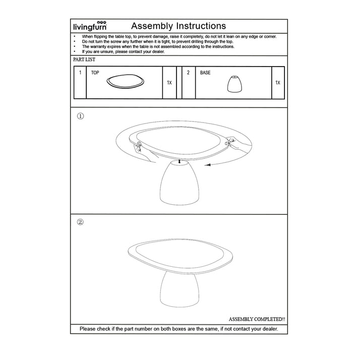 Salontafel Marron | Crème wit 86cm