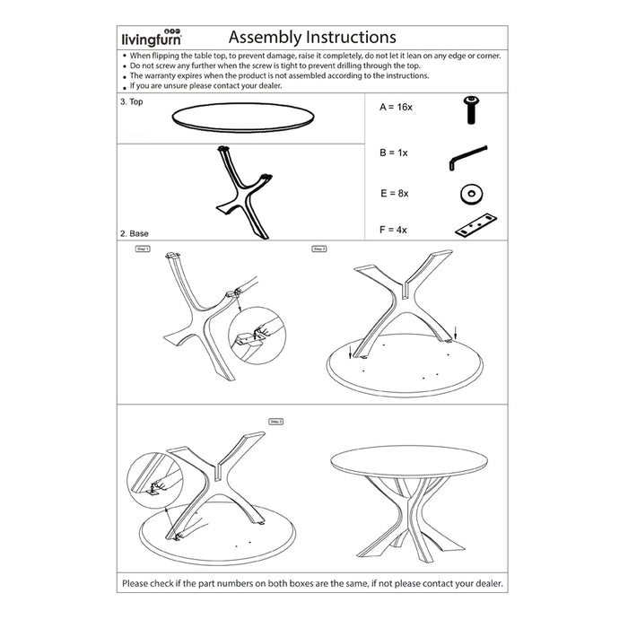 Eettafel Montreaux Round | Bruin 150cm