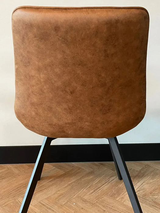Eetkamerstoel Luna - Microvezel Cognac