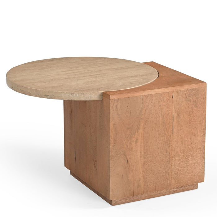 Bijzettafel Numa Vierkant | Naturel 60cm