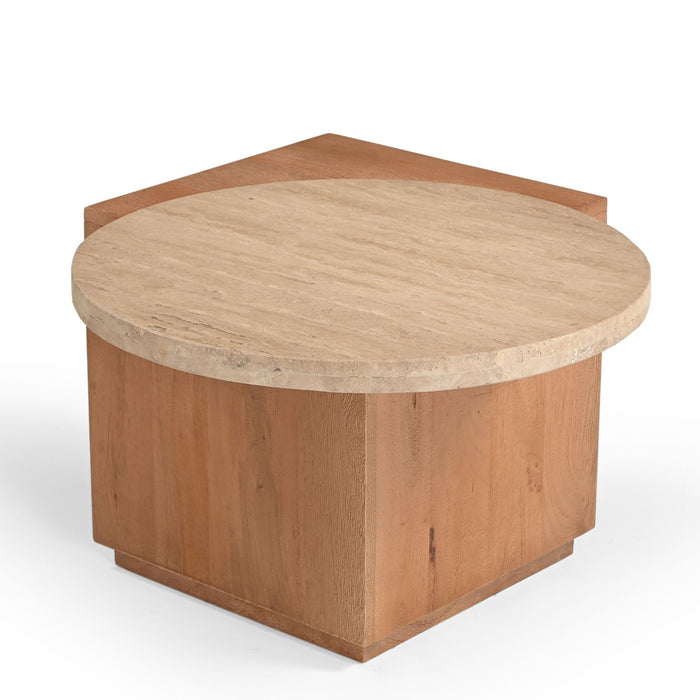 Bijzettafel Numa Vierkant | Naturel 60cm