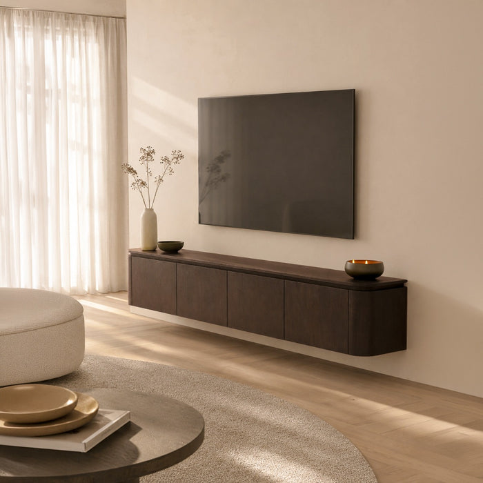 Zwevend TV Meubel Rivano | Basalt Bruin 220cm