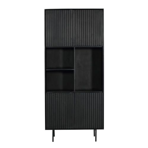 Vakkenkast Madison | Zwart 90cm